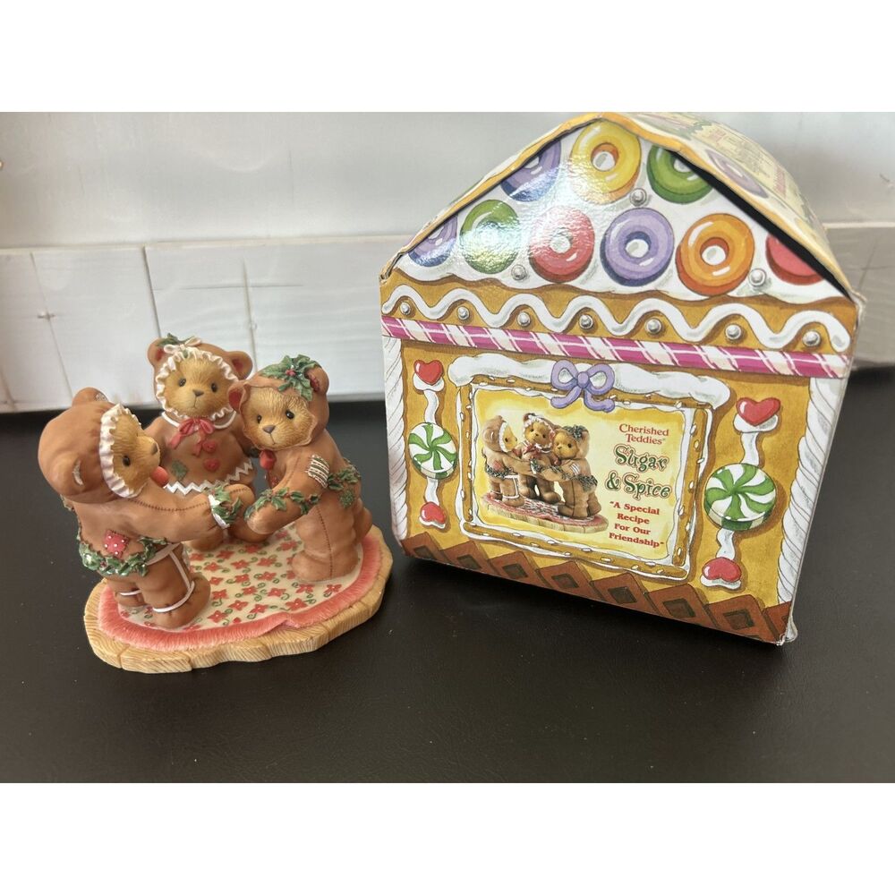 Cherished Teddies 352586 Sugar Spice 1998 Christmas Holiday Gingerbread Figurine